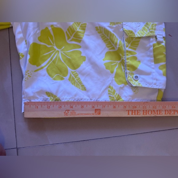 Op Ocean Pacific Drawstring Boardshorts Swim Trunks Men White L/G (36-38) - Picture 4 of 14